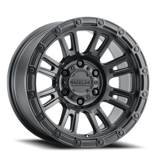 Raceline Wheels Aluminum Wheels 17x8.5 Compass 956B Satin Black Raceline Wheels