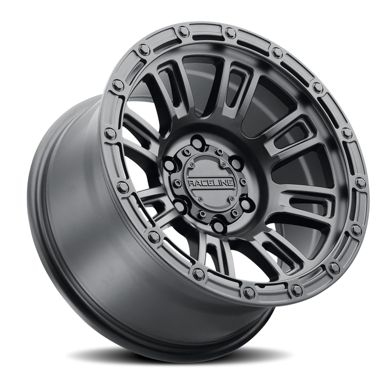 Aluminum 17x9 Compass 956B Satin Black Raceline Wheels-7