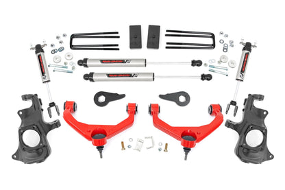 3.5 Inch Knuckle Lift Kit V2 Red Silverado/Sierra 2500HD/3500HD (11-19) Rough Country