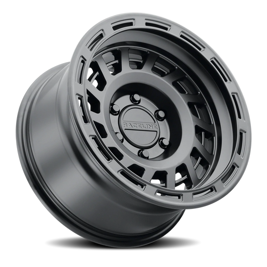Aluminum 17x8.5 Halo 957B Satin Black Raceline Wheels-1
