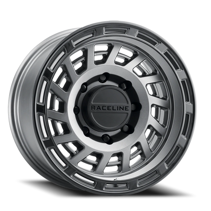 Aluminum 18x9 Halo 957GB Gunmetal Gray Black Ring Raceline Wheels-14