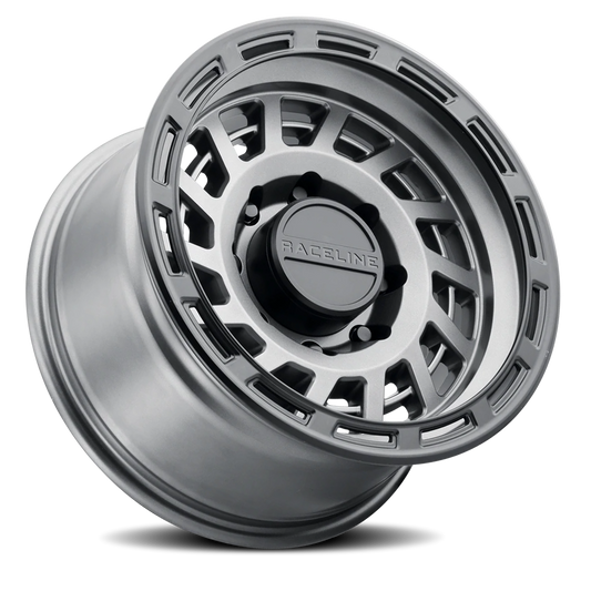 Aluminum 18x9 Halo 957GB Gunmetal Gray Black Ring Raceline Wheels-1