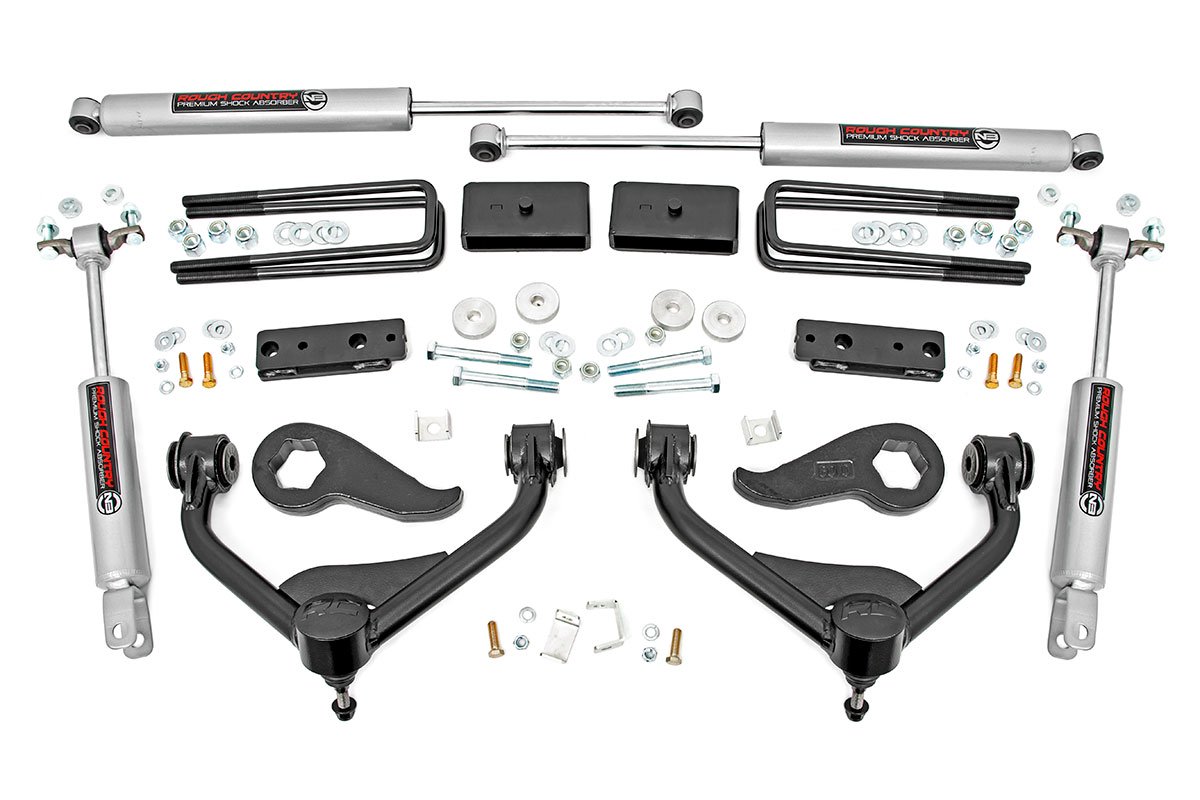 Rough Country 3 Inch GM Bolt-On Suspension Lift Kit 20 2500HD Rough Country