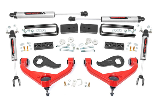 3 Inch Lift Kit UCAs V2 Red Silverado/Sierra 2500HD/3500HD (20-26) Rough Country
