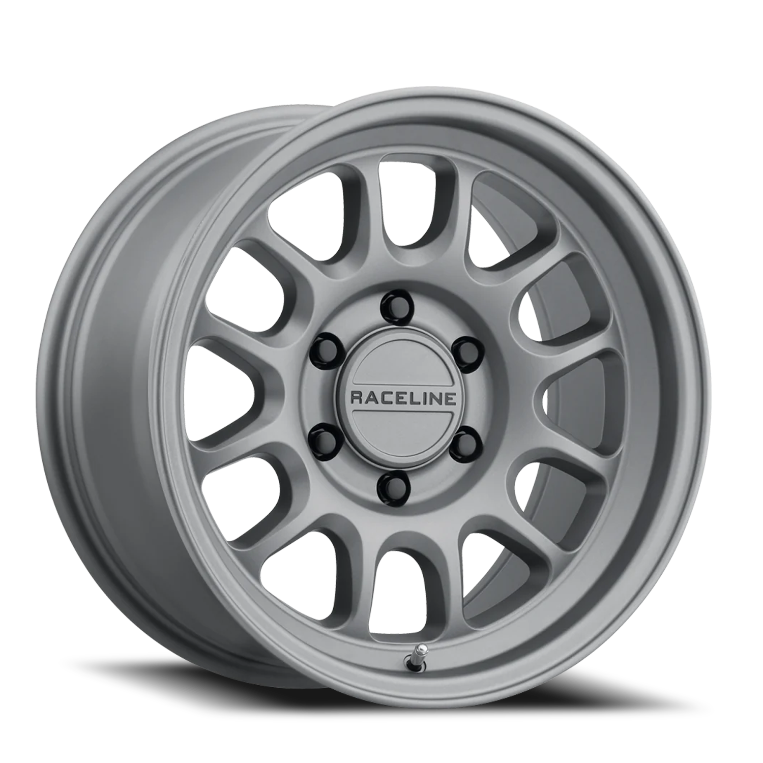 Aluminum 18x9 Rogue 958T Titanium Gray Raceline Wheels-3