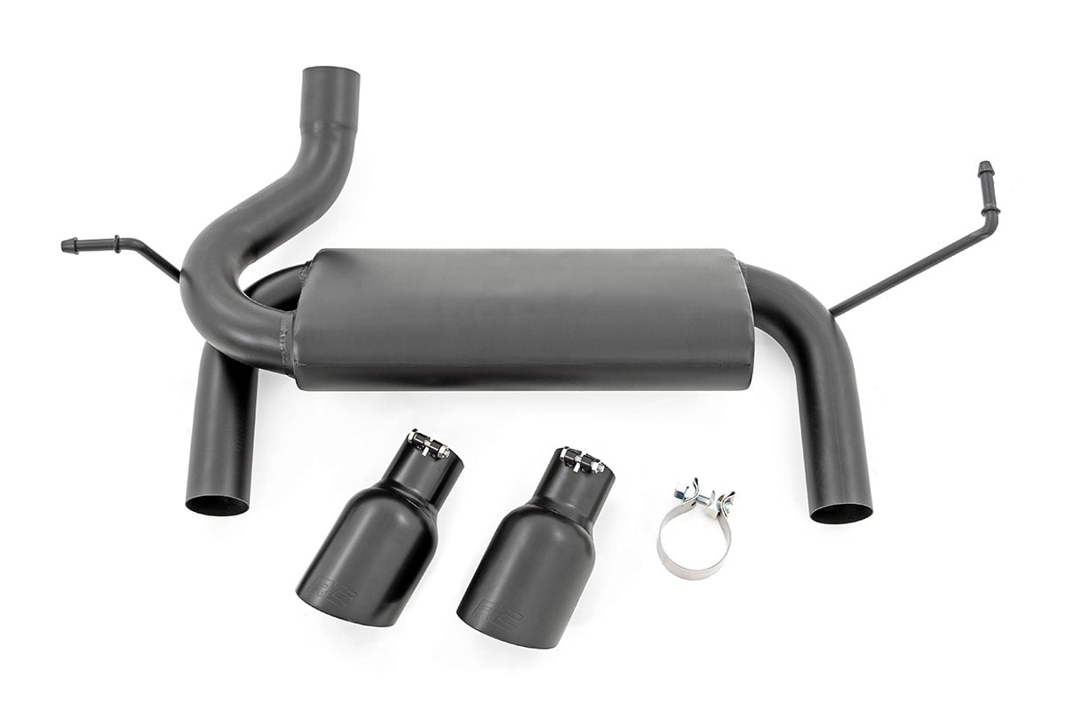 Performance Exhaust Dual Outlet Jeep Wrangler JK/Wrangler Unlimited (07-18) Rough Country-1
