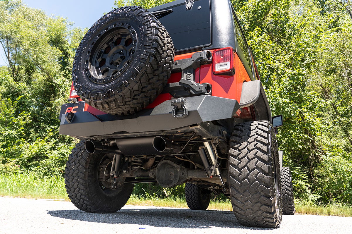 Performance Exhaust Dual Outlet Jeep Wrangler JK/Wrangler Unlimited (07-18) Rough Country-3