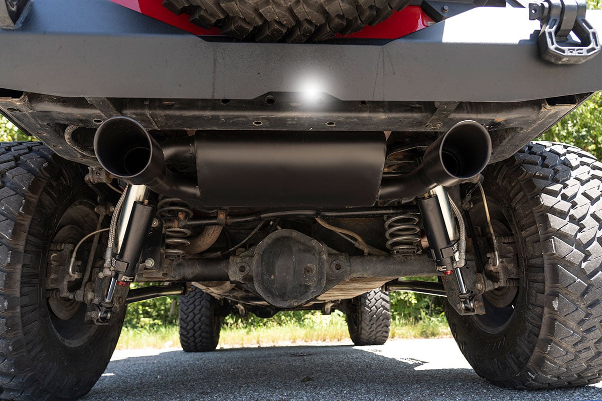 Performance Exhaust Dual Outlet Jeep Wrangler JK/Wrangler Unlimited (07-18) Rough Country-4
