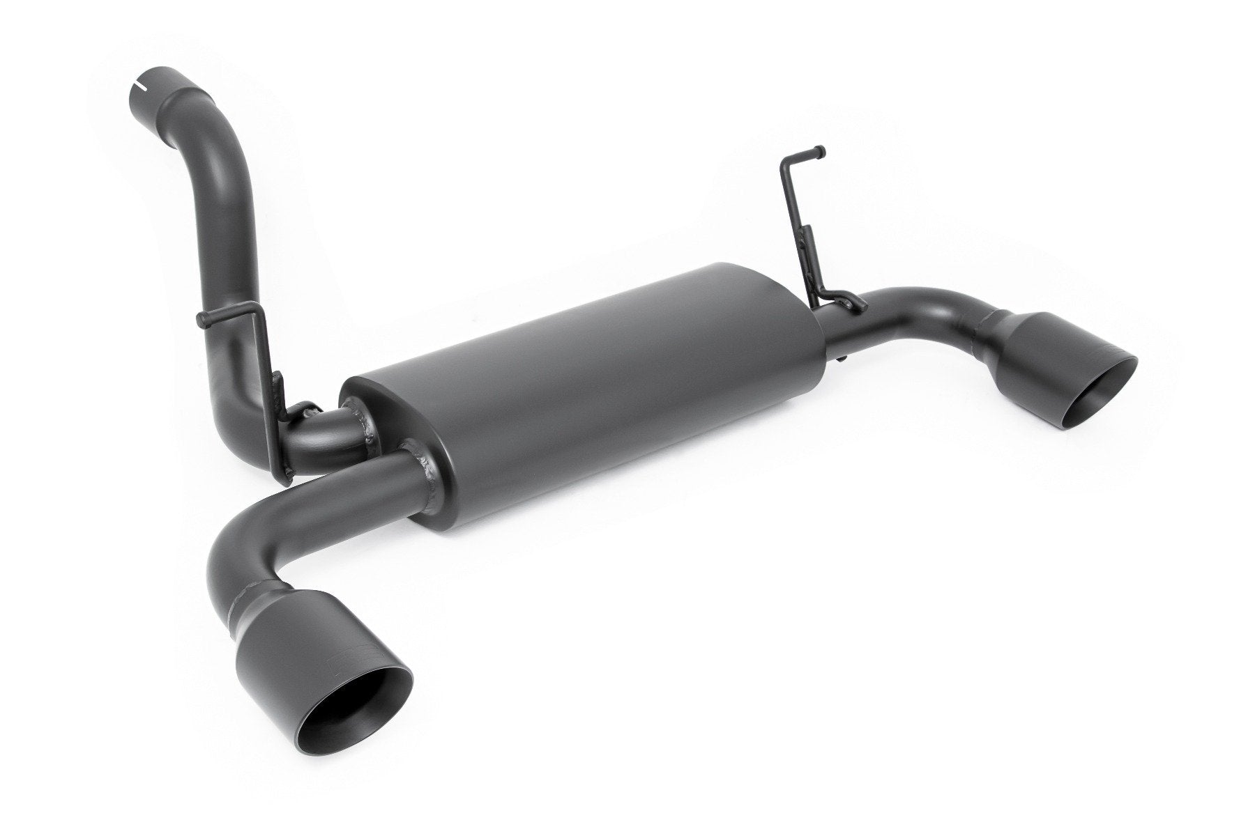 Rough Country Jeep Dual Outlet Performance Exhaust - Black 18-20 Wrangler JL/JLU Rough Country