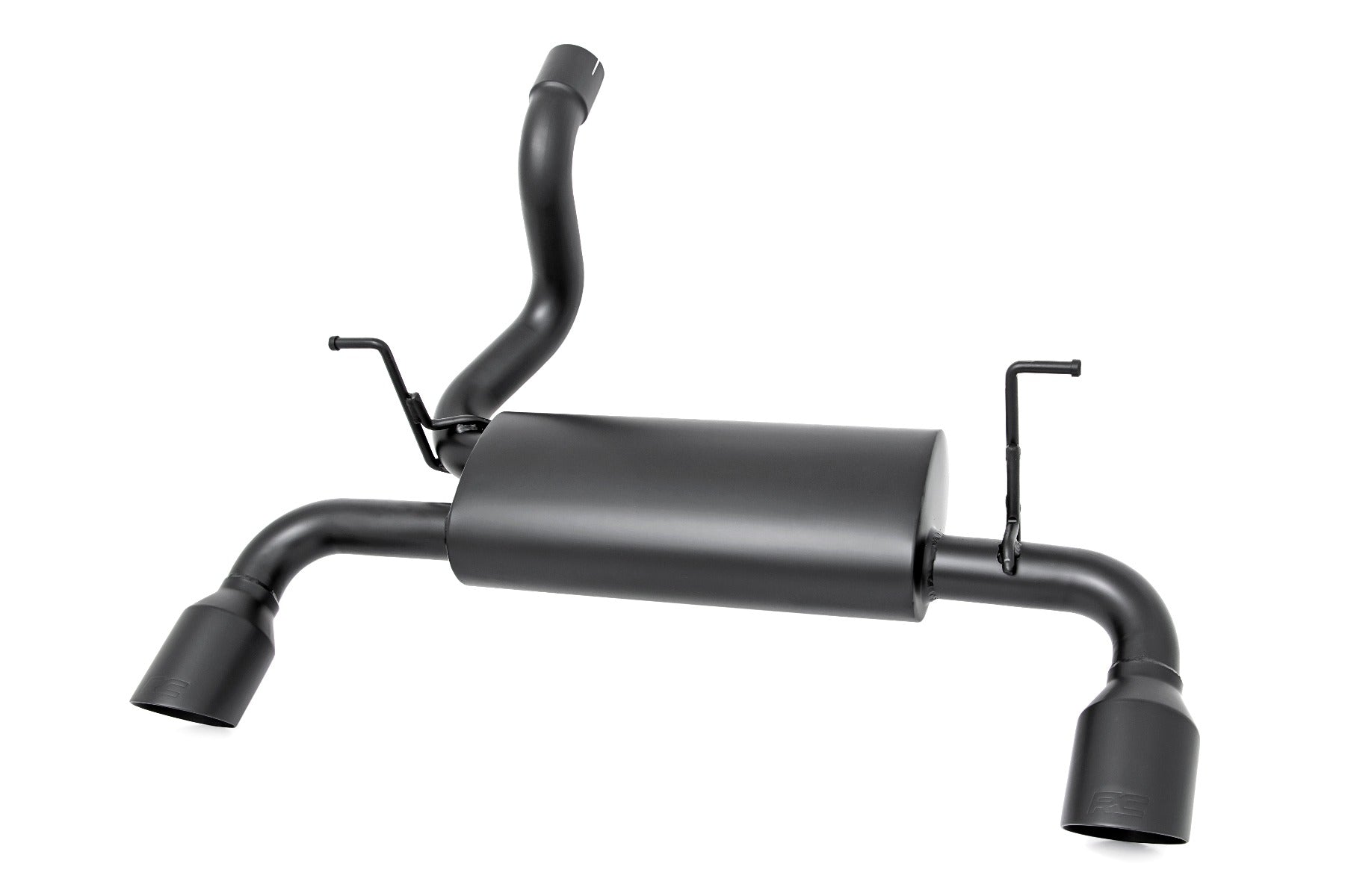 Rough Country Jeep Dual Outlet Performance Exhaust - Black 18-20 Wrangler JL/JLU Rough Country