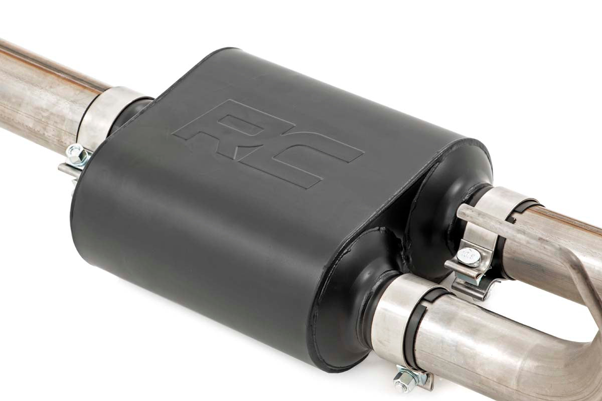 Rough Country Dual Cat-Back Exhaust System w/ Black Tips 99-06 GM 1500 Ext Cab / Short Bed 4.8L / 5.3L Rough Country