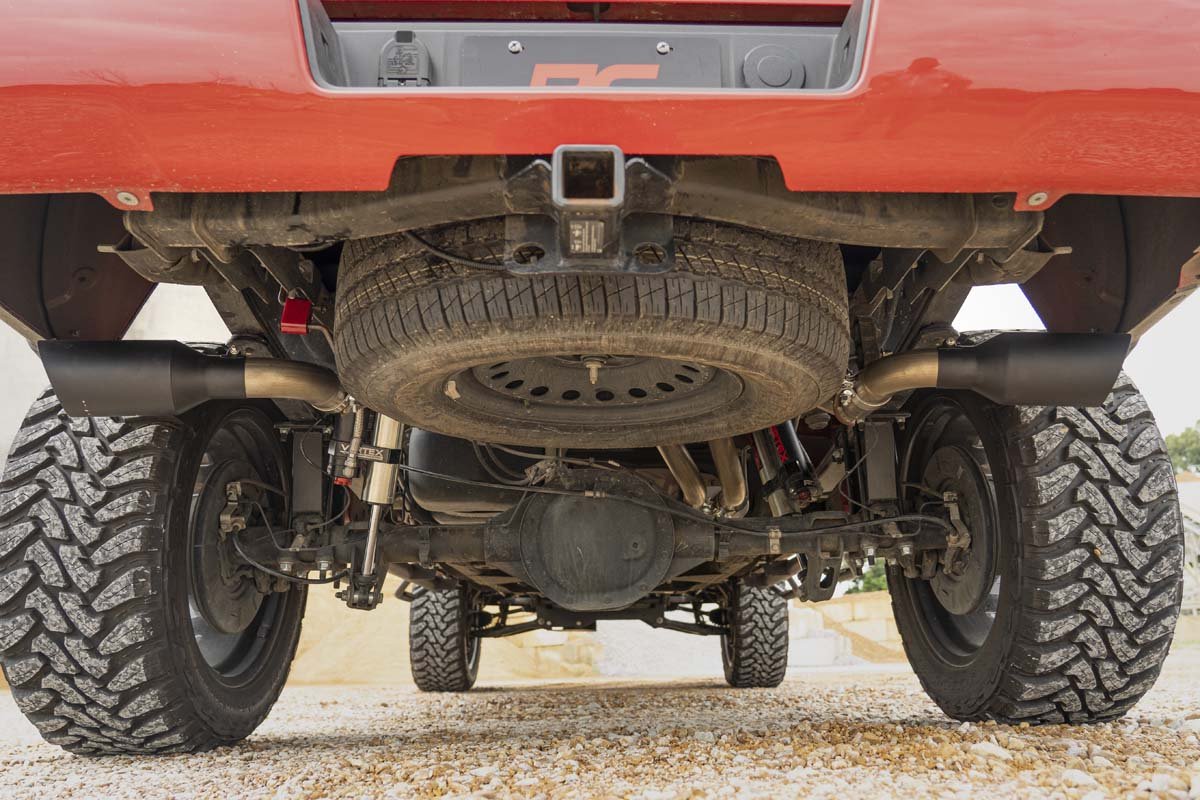Rough Country Dual Cat-Back Exhaust System w/Black Tips 14-18 Silverado/Sierra 1500 5.3L Rough Country