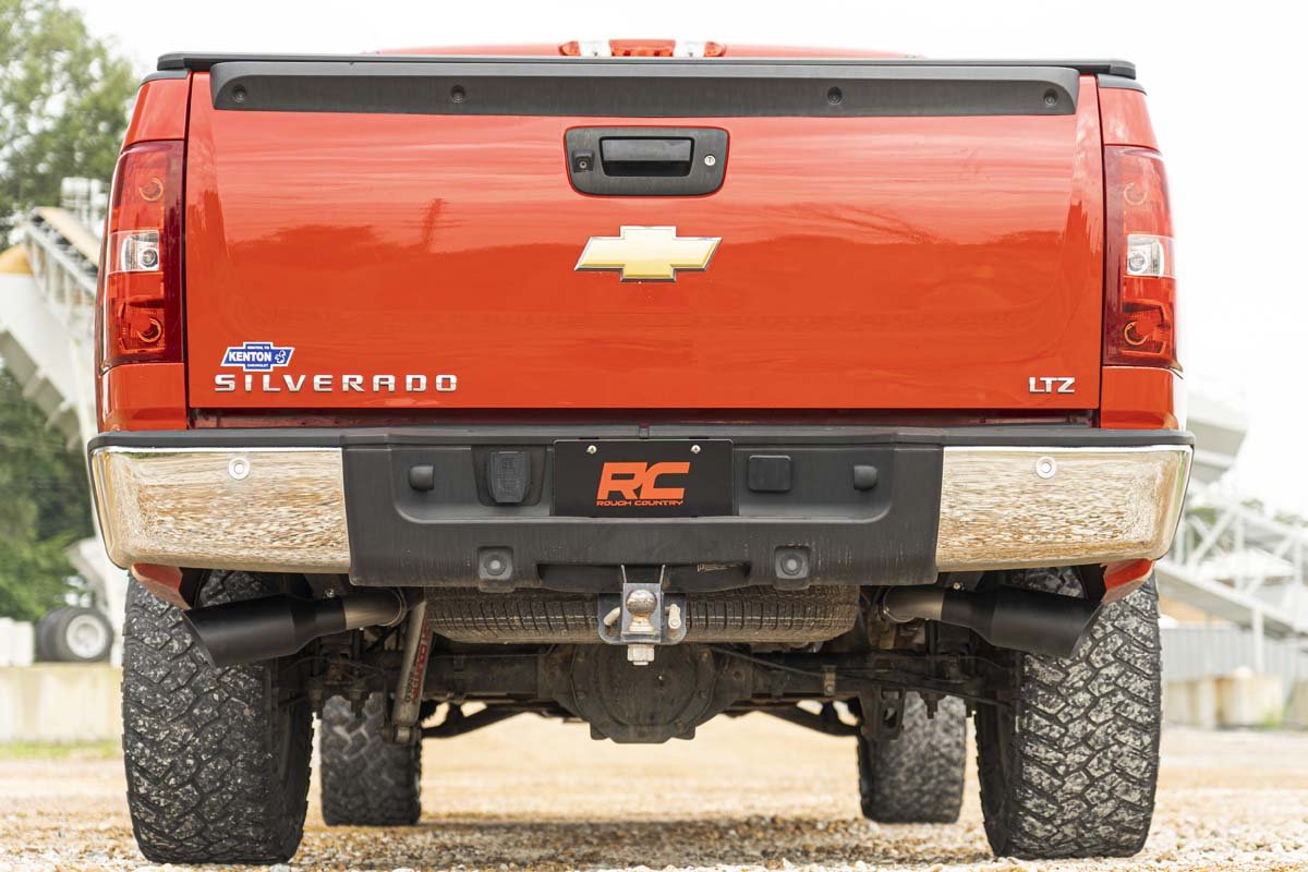 Rough Country Dual Cat-Back Exhaust System w/Black Tips 09-13 Silverado/Sierra 1500 4.8L/5.3L Rough Country