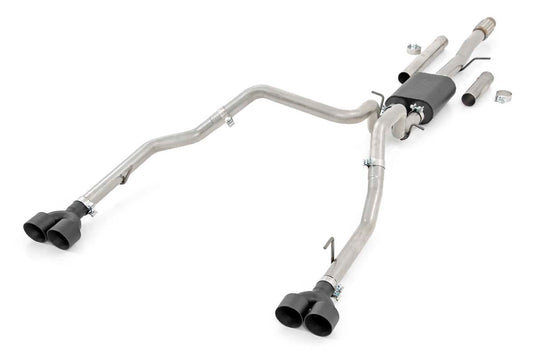 Rough Country Dual Cat-Back Exhaust System w/Black Tips 19-20 Silverado 1500 5.3 Liter Rough Country