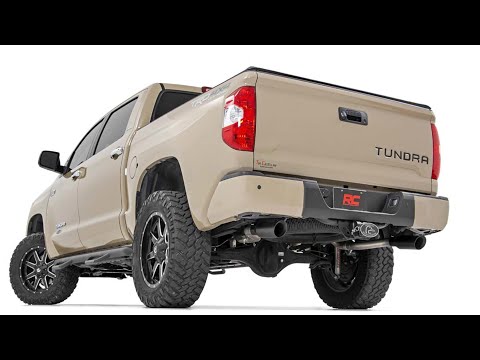 Rough Country Dual Cat-Back Exhaust System w/Black Tips 09-20 Toyota Tundra V8-4.6L, 5.7L Rough Country