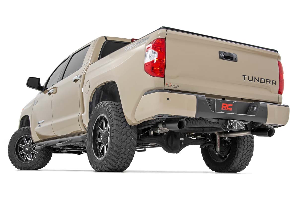 Rough Country Dual Cat-Back Exhaust System w/Black Tips 09-20 Toyota Tundra V8-4.6L, 5.7L Rough Country