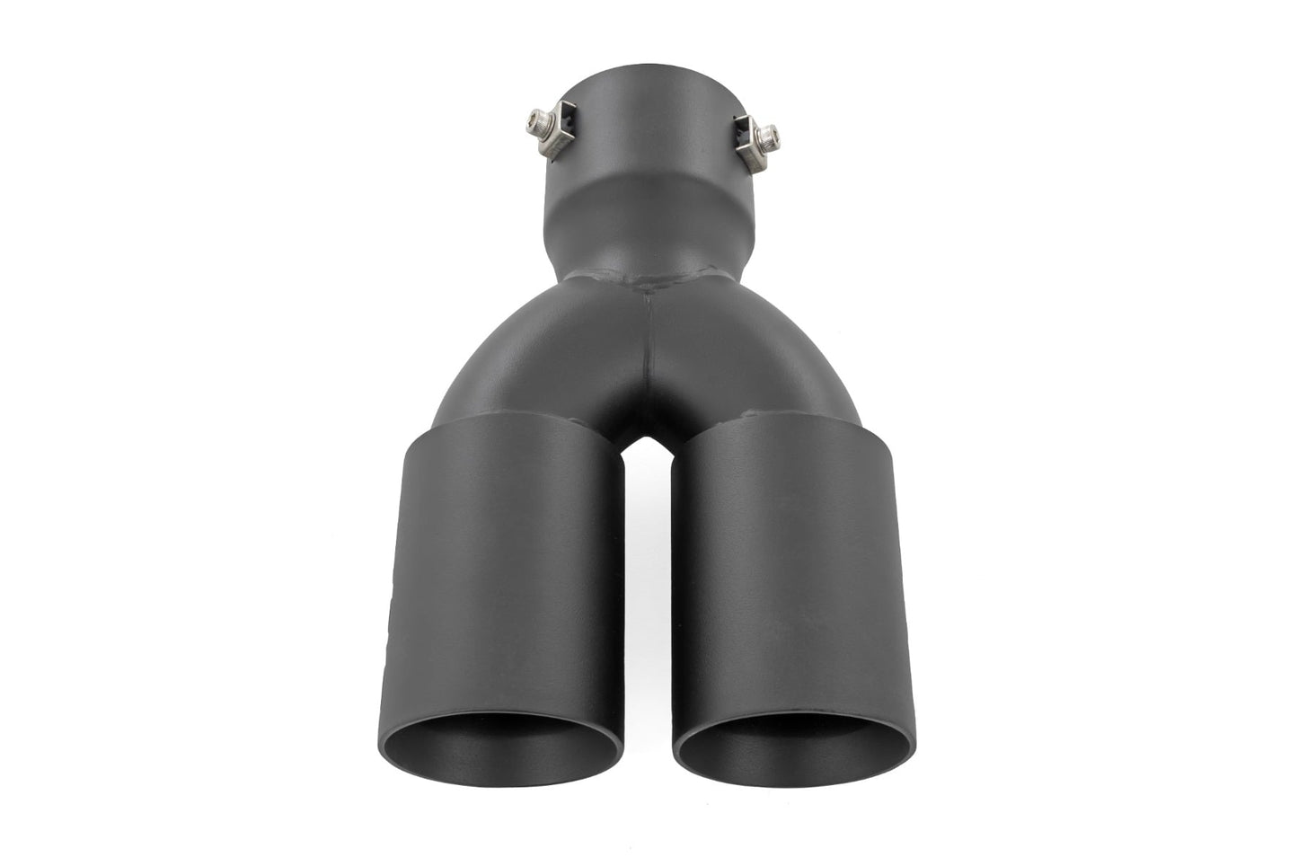 Exhaust Tip Black Red RC Logo 2.5-3 Inch Pipe Single Inlet Dual Outlet Rough Country-3