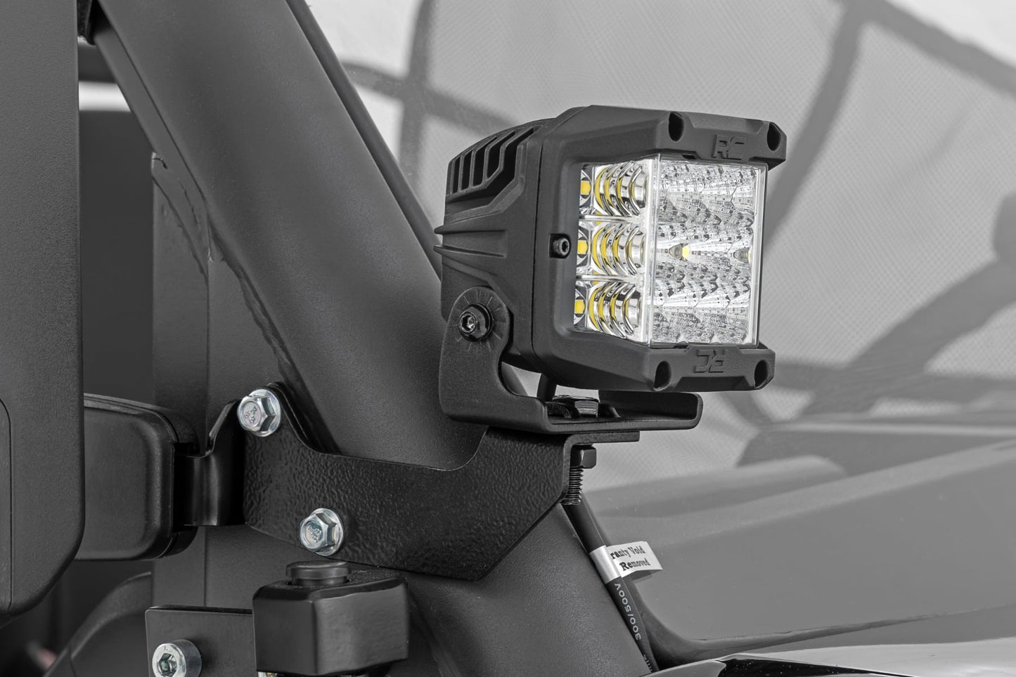 LED Light Kit Cage Mount 2 Inch Black Pair CFMOTO UFORCE 1000 Rough Country-1