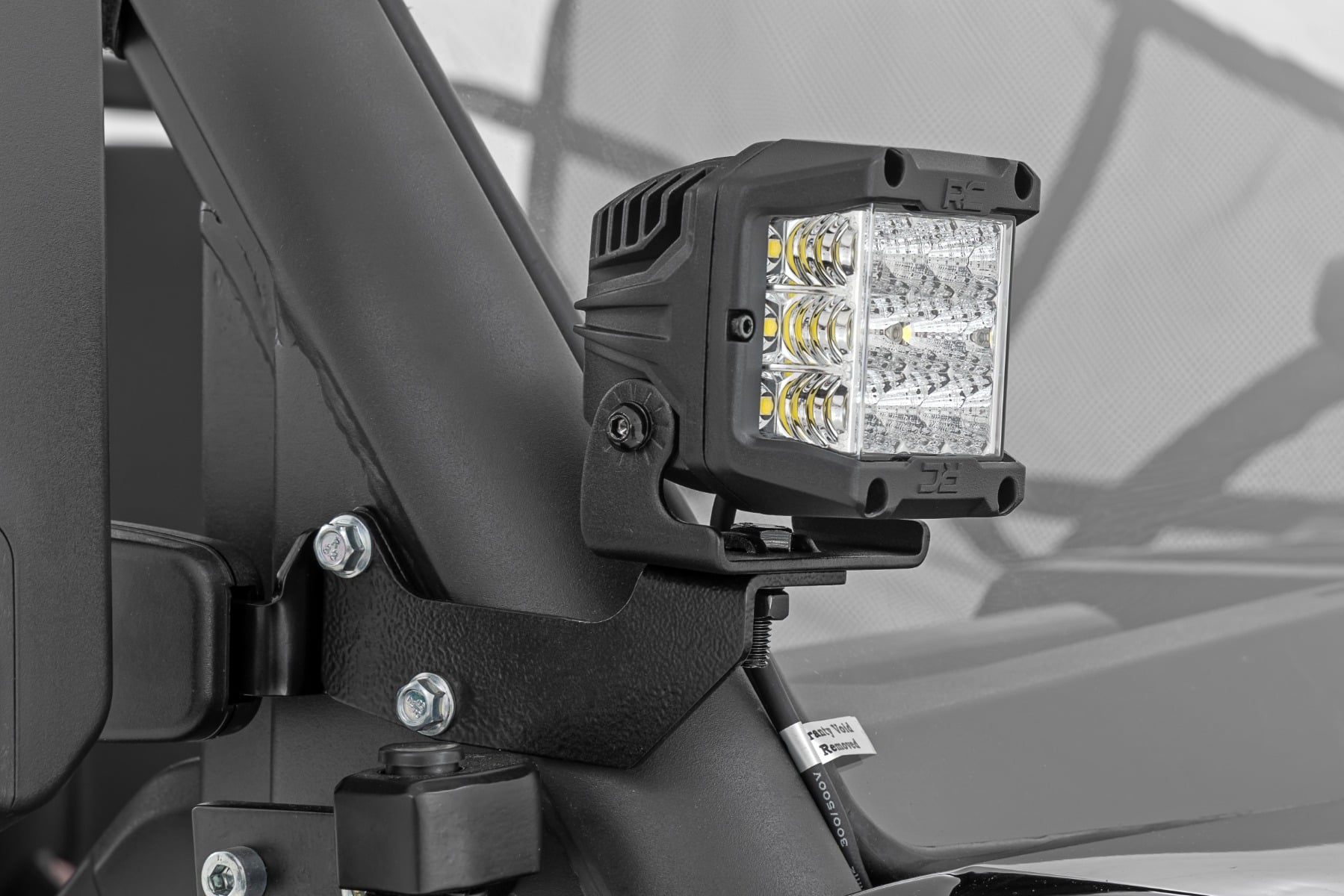 LED Light Kit Cage Mount 2 Inch Black Pair CFMOTO UFORCE 1000 Rough Country-1