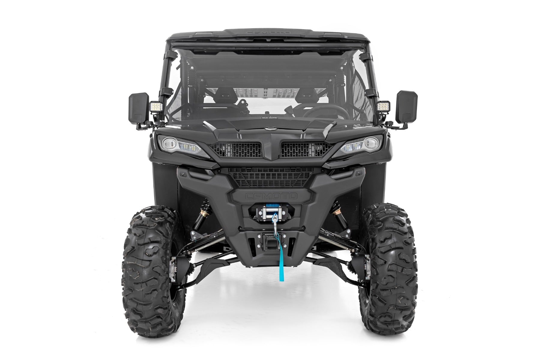 LED Light Kit Cage Mount 2 Inch Black Pair White DRL CFMOTO UFORCE 1000 Rough Country-3