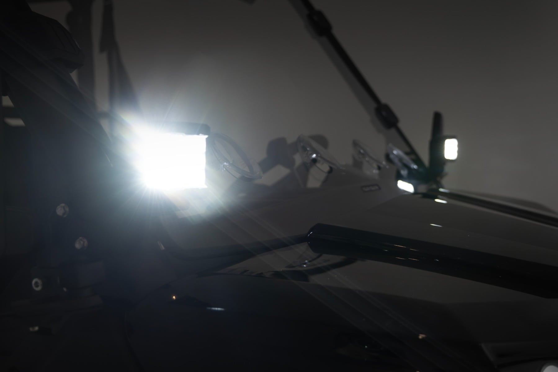 LED Light Kit Cage Mount 2 Inch Black Pair Amber DRL CFMOTO UFORCE 1000 Rough Country-4
