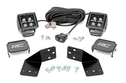 LED Light Kit Rear Mount 2 Inch Black Pair Amber DRL CFMOTO UFORCE 1000 Rough Country
