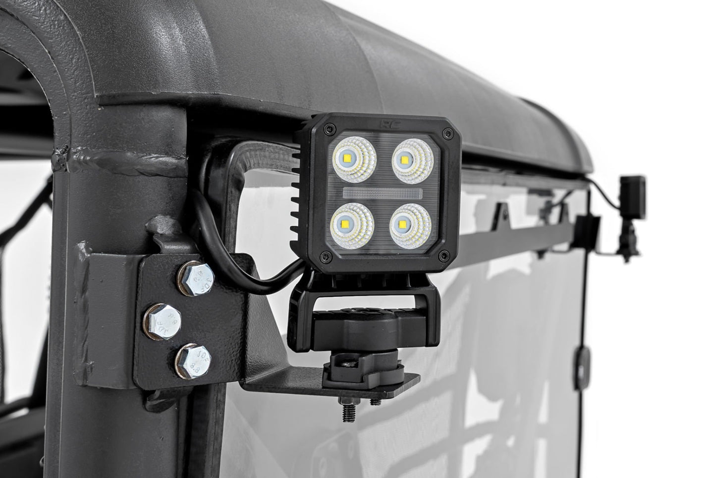 LED Light Kit Rear Mount 3 Inch Chrome Pair Wide Angle CFMOTO UFORCE 1000 Rough Country-3