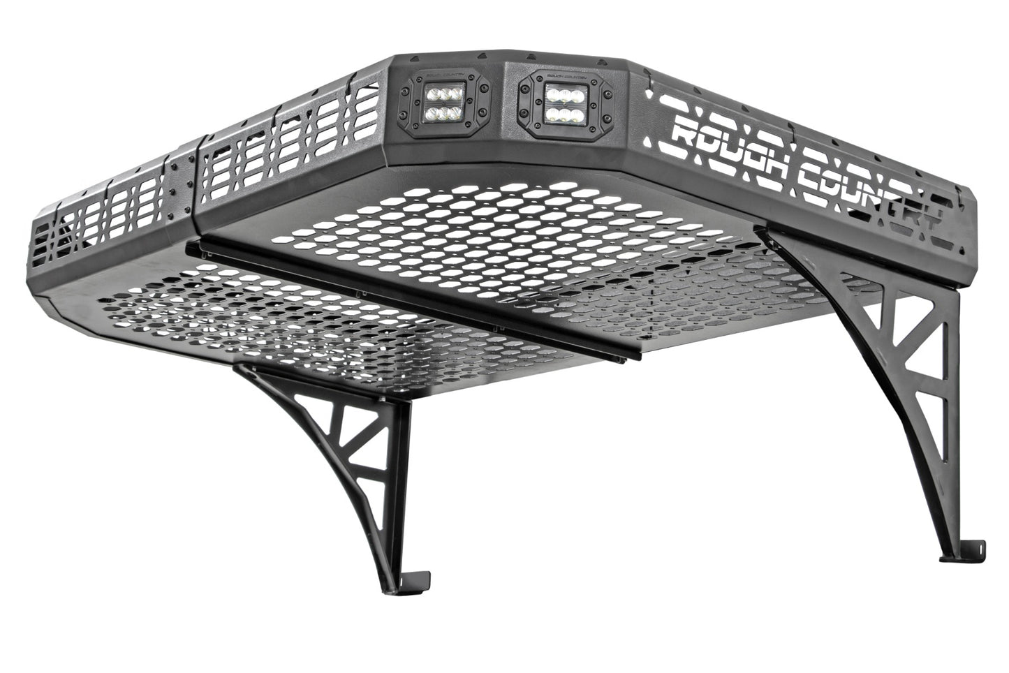 Cargo Rack Dual 2 Inch Black LED Pairs Flush Mount CFMOTO UFORCE 1000 Rough Country-3