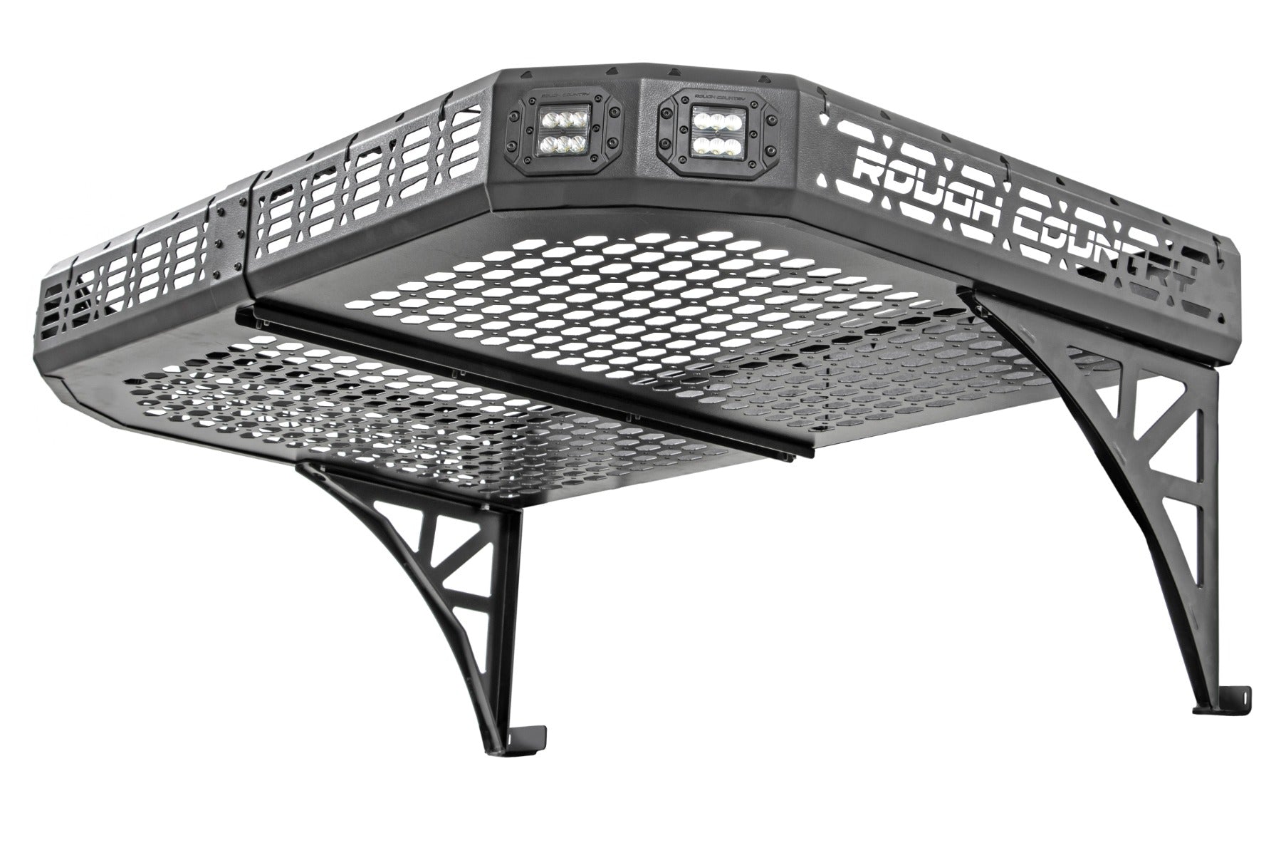 Cargo Rack Dual 2 Inch Black LED Pairs Flush Mount CFMOTO UFORCE 1000 Rough Country-3