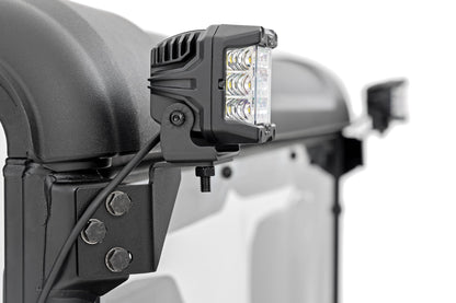 LED Light Kit Rear Mount 2 Inch Black Pair CFMOTO UFORCE U10 Pro Rough Country-3