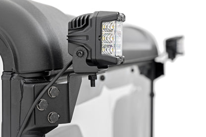 LED Light Kit Rear Mount 3 Inch Chrome Pair Wide Angle CFMOTO UFORCE U10 Pro Rough Country-3
