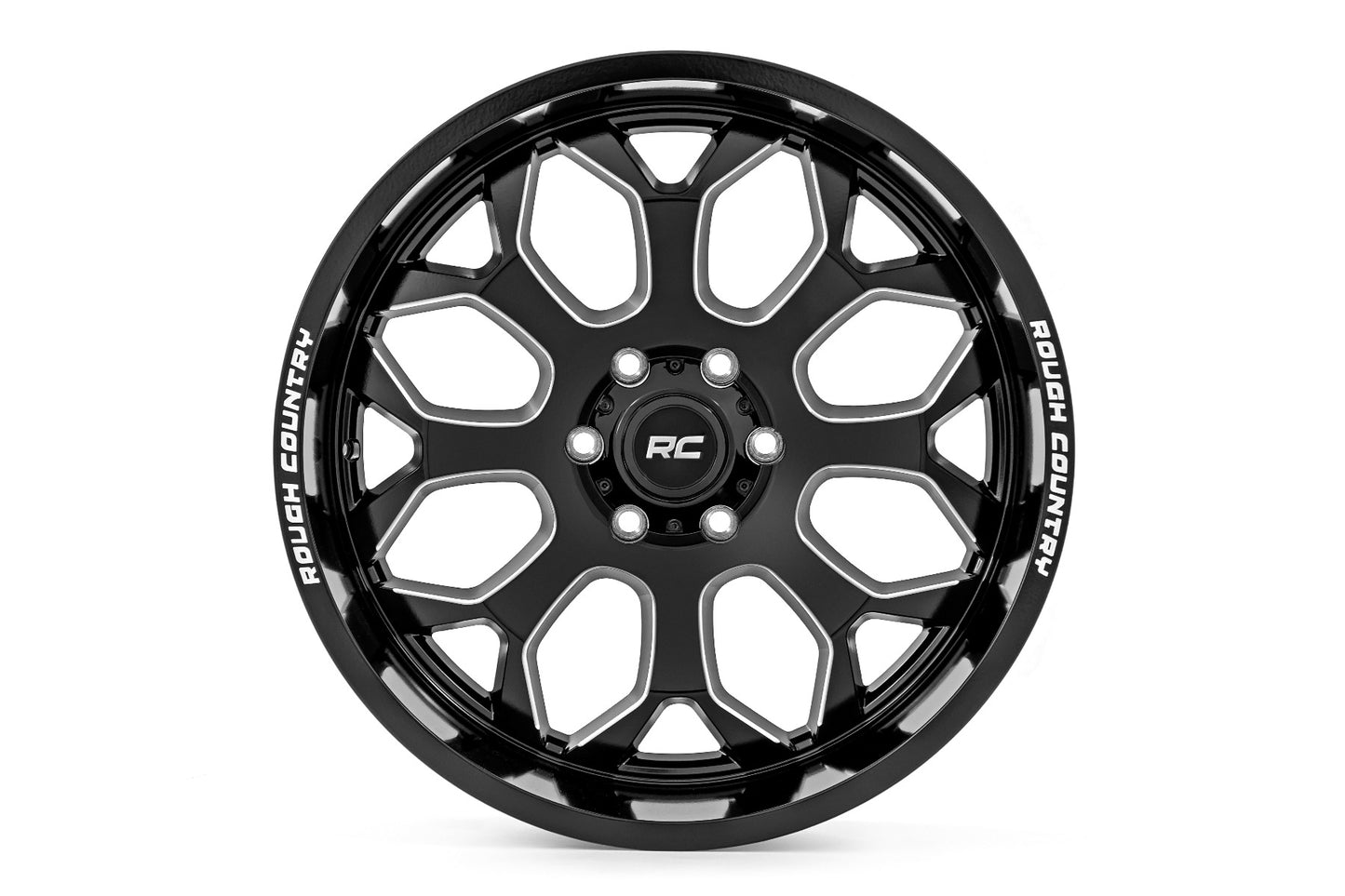 Rough Country 96 Series Wheel One-Piece Gloss Black 20x10 6x5.5 -19mm Rough Country