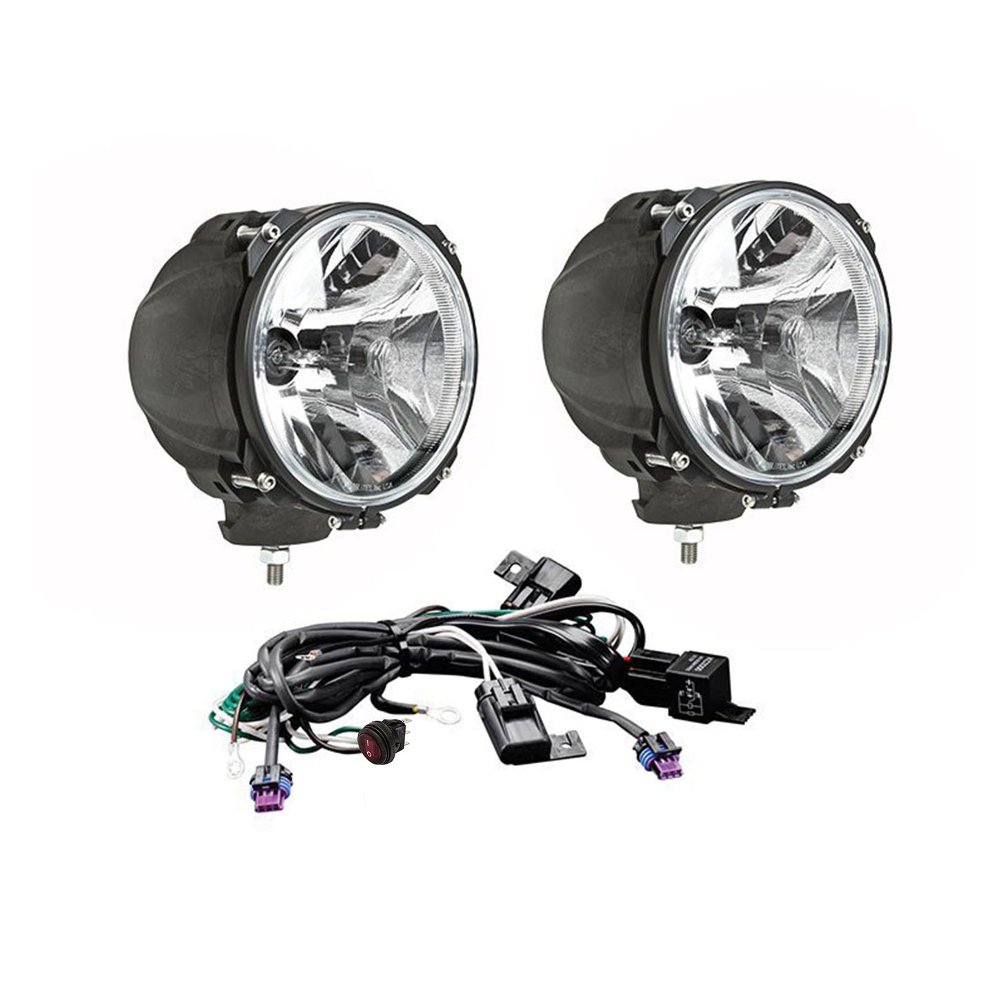 Carbon Pod HID 7 Inch Spread 2 Light System KC Hilites