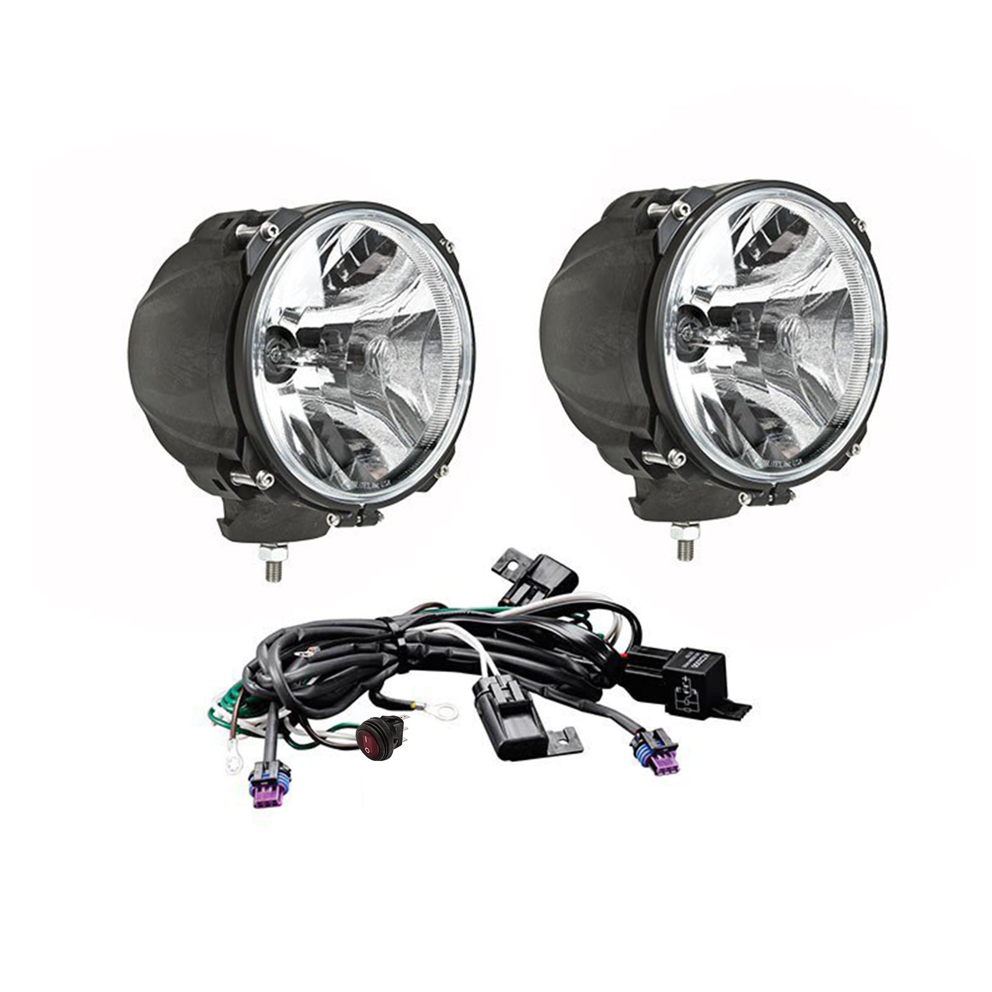 Carbon Pod HID 7 Inch Spread 2 Light System KC Hilites
