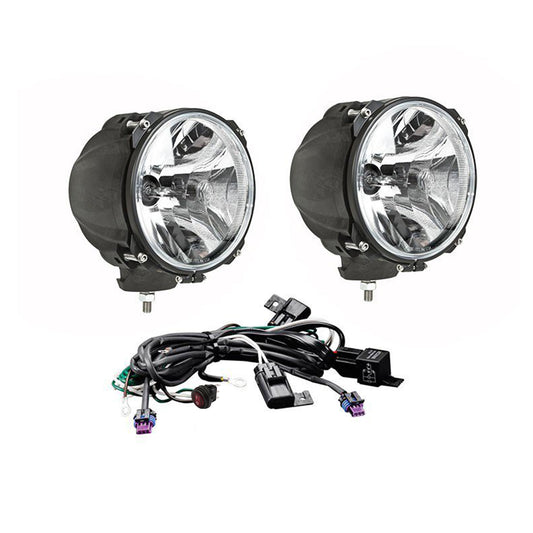 Carbon Pod HID 7 Inch Spread 2 Light System KC Hilites