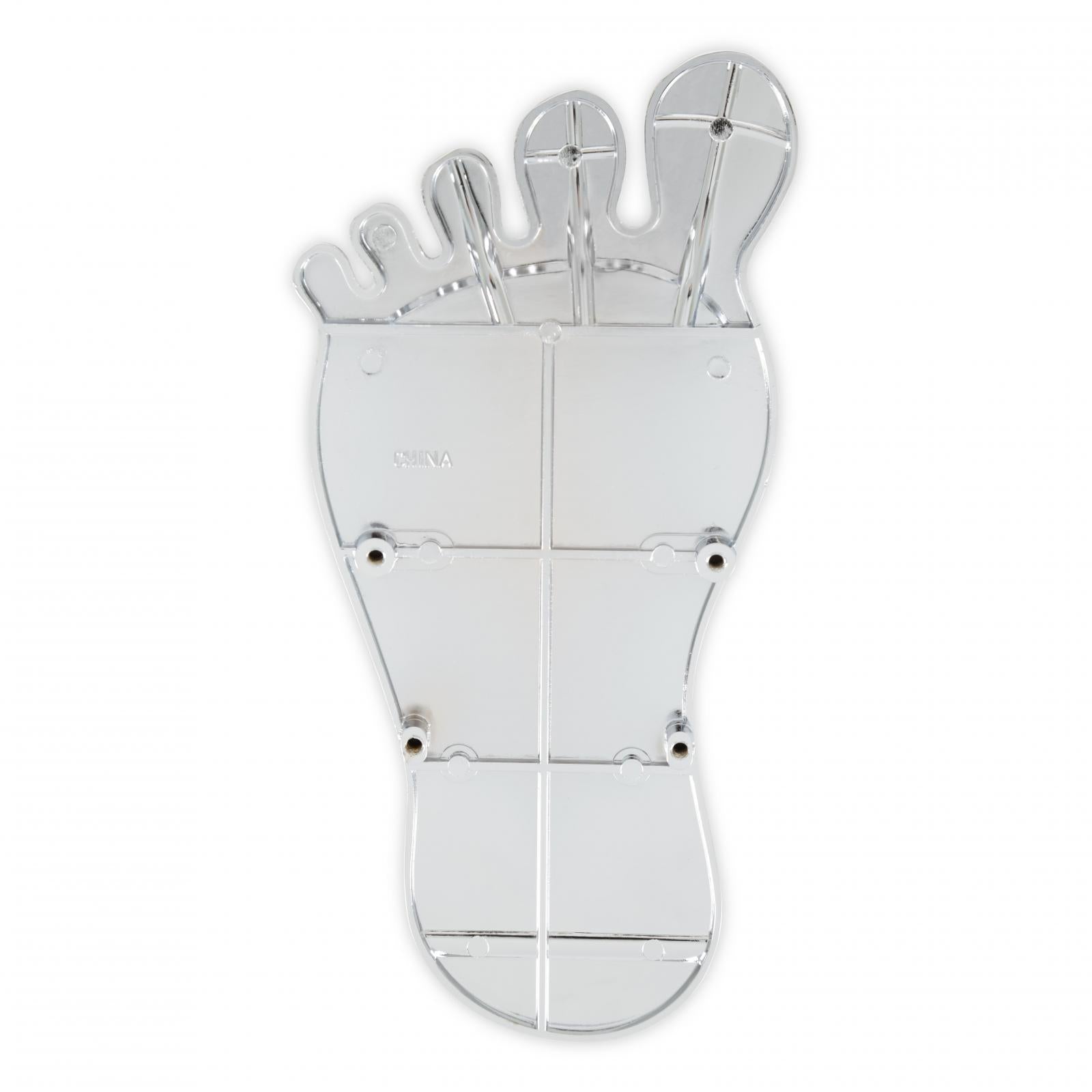 Foot Print Gas Pedal Pad Aluminum Chrome & Painted Black Trim Fits Most Gas Pedals Mr Gasket-5