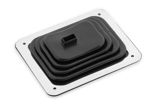 Shifter Boot Small 3-1/2 inch X 4-1/2 inch Small 3-1/2 x 4-1/2 Inch Shifter Boot with Trim Ring and Mounting Screws Mr Gasket