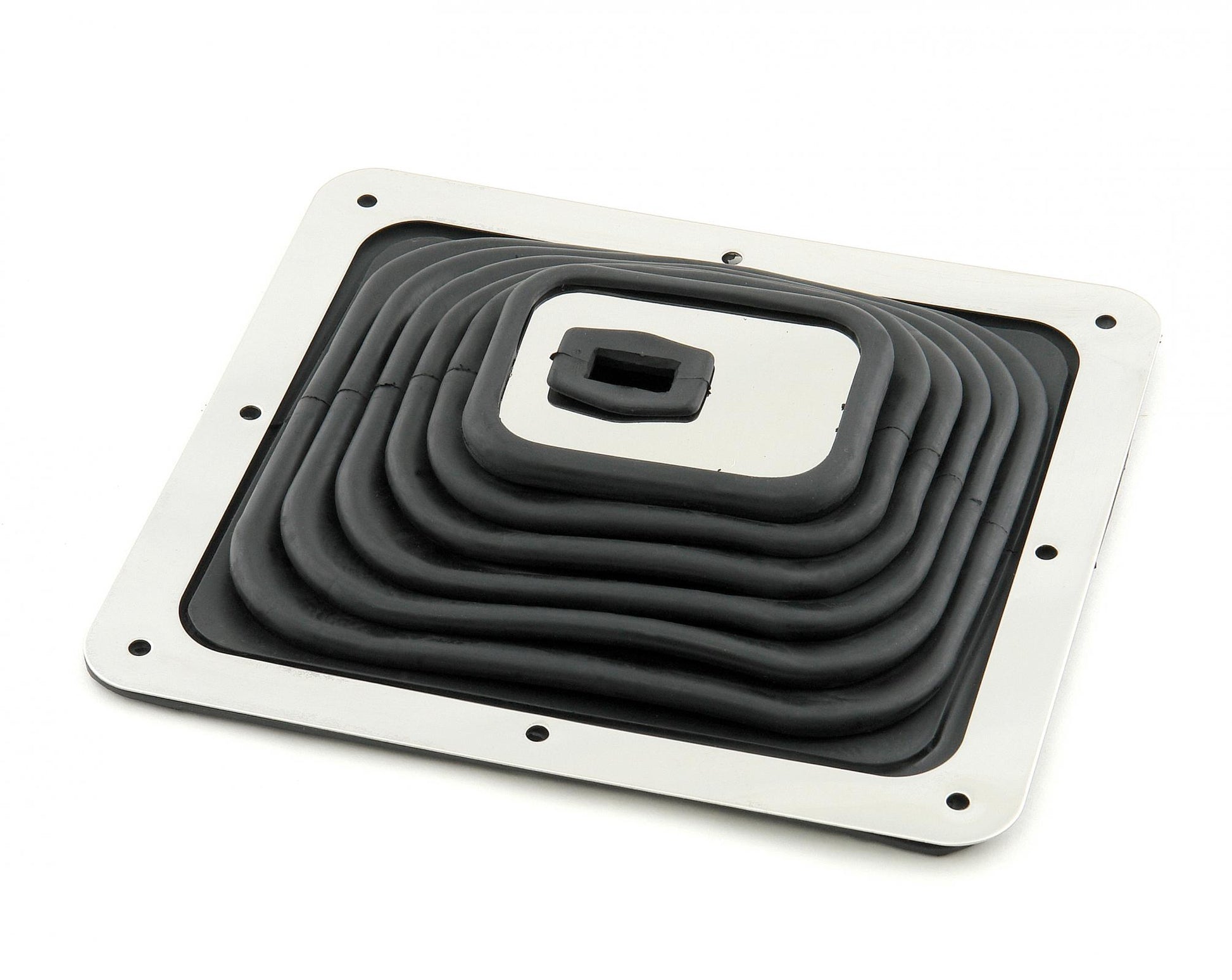 Shifter Boot Large 7-3/4 In X 9 In Black Rubber Large 7-3/4 x 9 Inch Shifter Boot with Trim Ring and Mounting Screws Mr Gasket