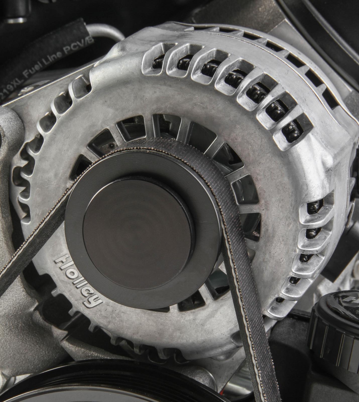Alternator Pulley Cover Black Pulley Cover Holley