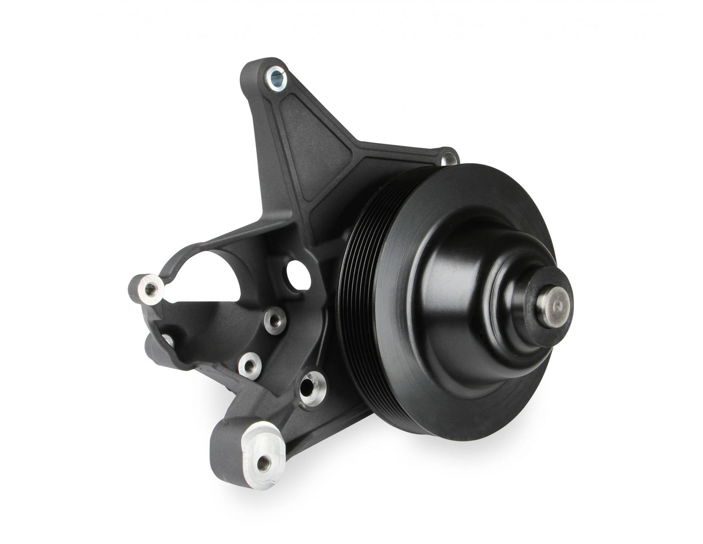 Bracket Kit, P/S LT4-W Long Spacer Natural-Black Finish Power Steering Bracket GM LT4 System Holley-1
