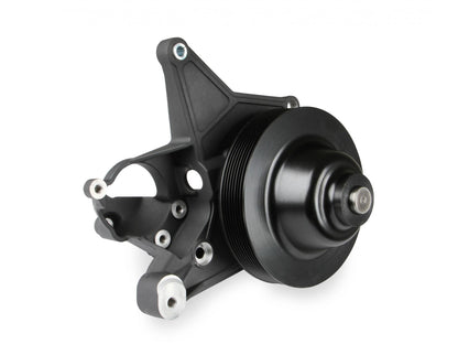 Bracket Kit, P/S LT4-W Long Spacer Natural-Black Finish Power Steering Bracket GM LT4 System Holley-1