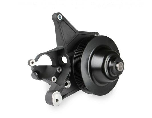 Bracket Kit, P/S LT4-W Long Spacer Natural-Black Finish Power Steering Bracket GM LT4 System Holley-1