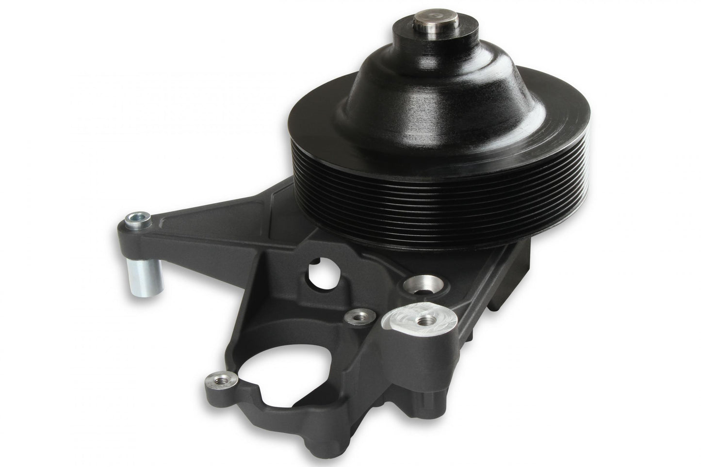 Bracket Kit, P/S LT5-W Long Spacer Natural-Black Finish Power Steering Bracket GM LT5 System Holley-1