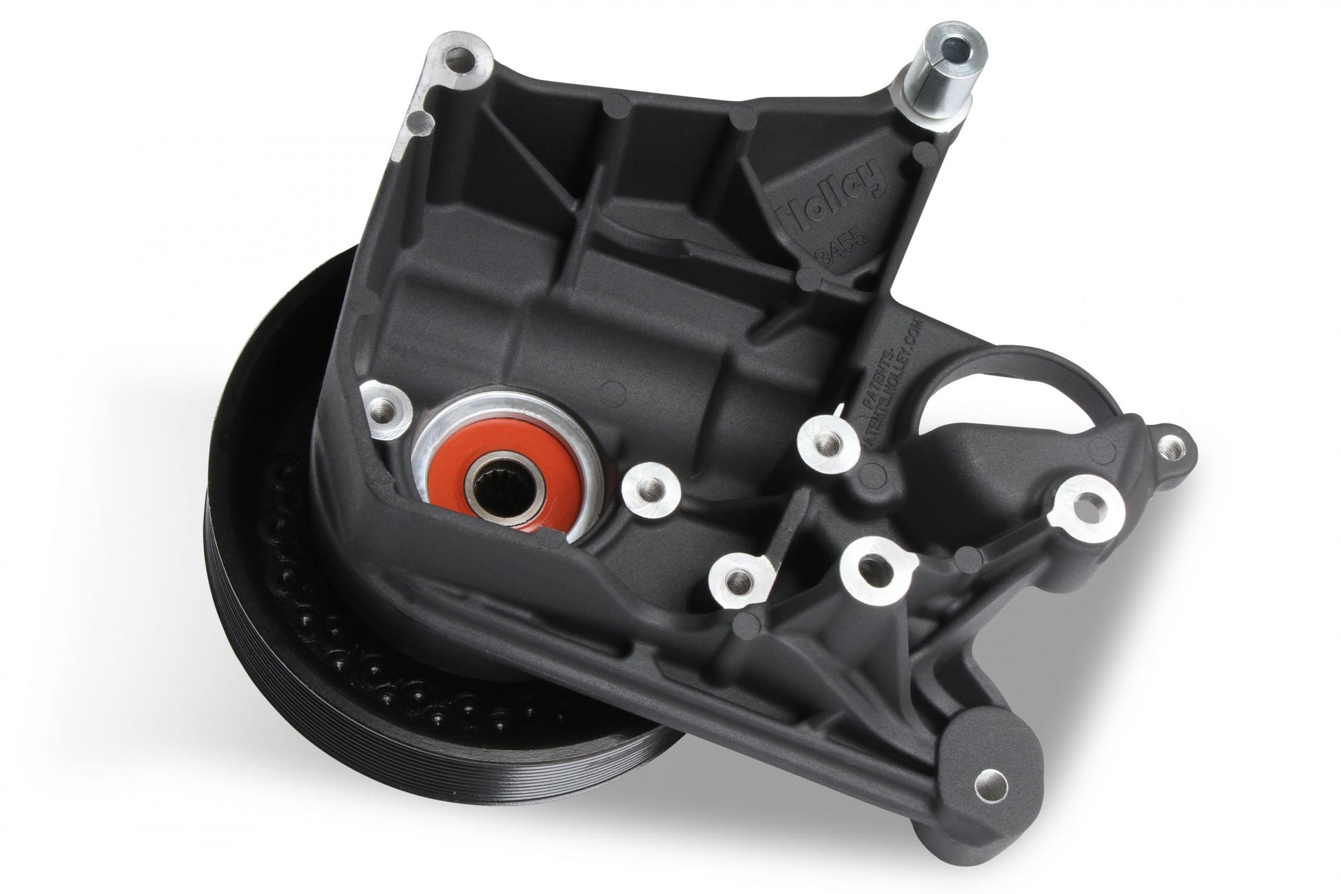 Bracket Kit, P/S LT5-W Long Spacer Natural-Black Finish Power Steering Bracket GM LT5 System Holley-3