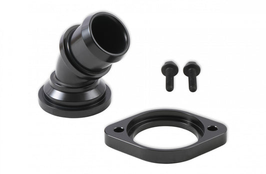 Water Neck Swivel 45 Degree Angle Black Fits 2003-Up Mopar Gen III Hemi Engines 45 Degree Holley