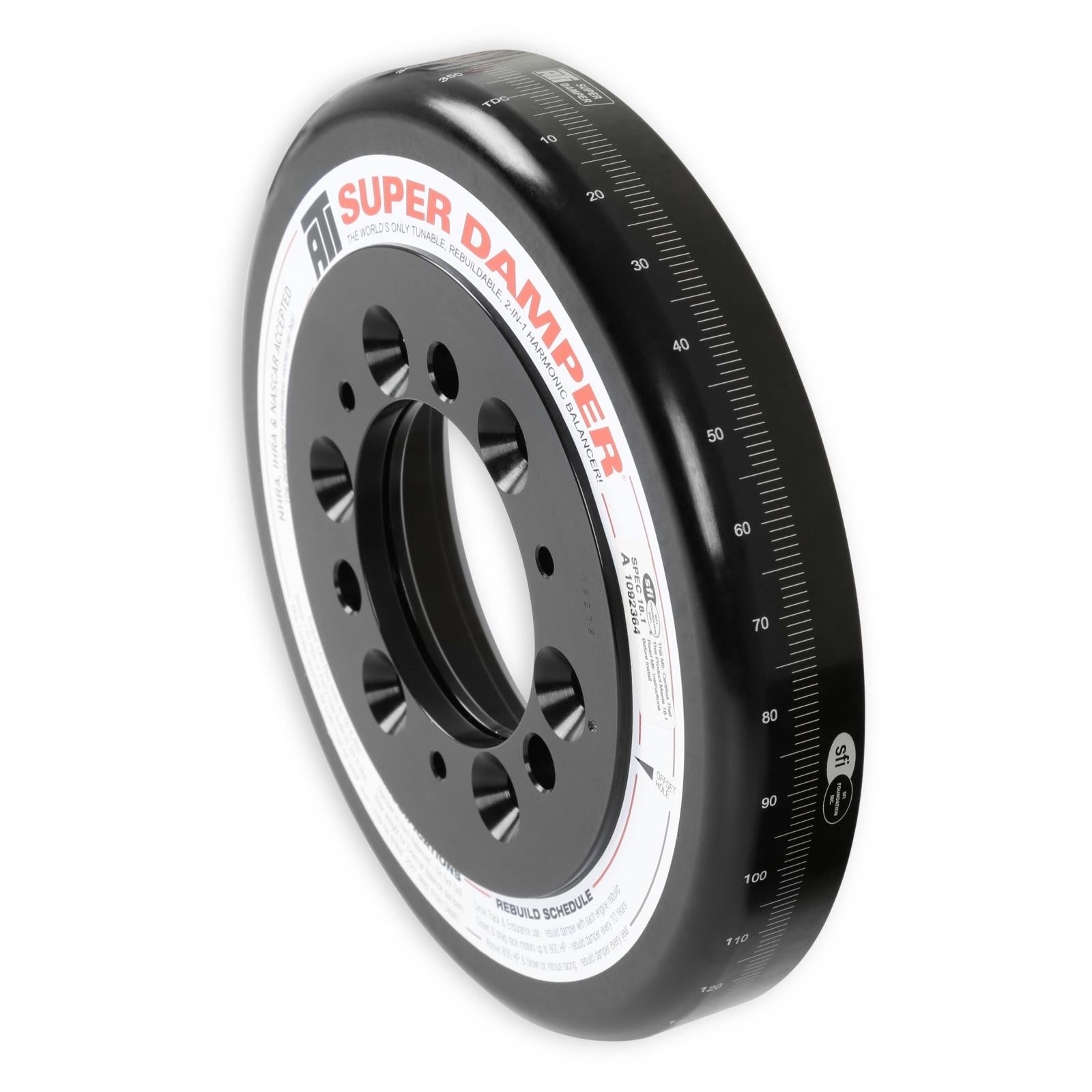 Replacement Damper Fits Mid-Mount Accessory Drive for Gen III Hemi with SFI Certified Damper Non VVT Holley-4