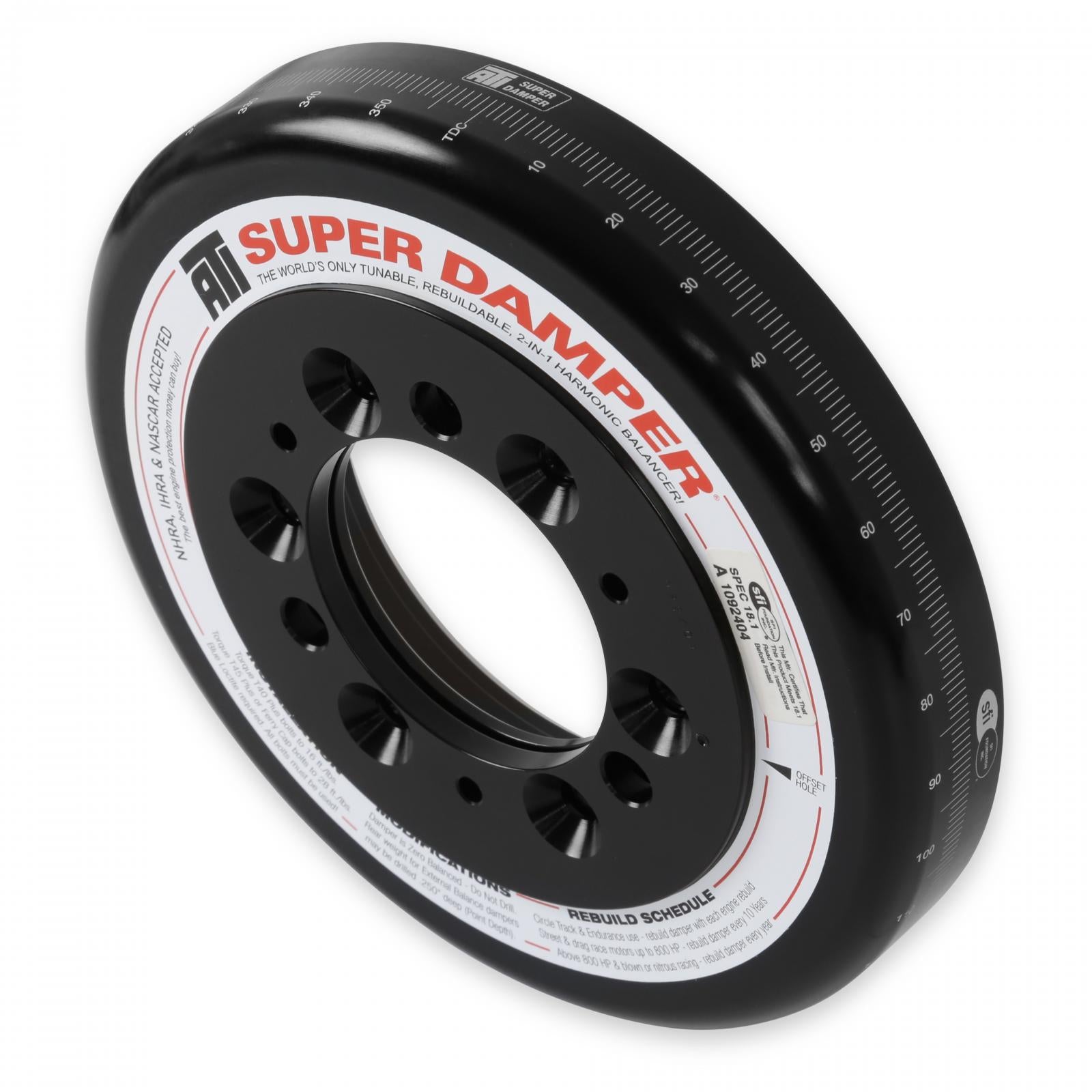 Replacement Damper Fits Mid-Mount Accessory Drive for Gen III Hemi with SFI Certified Damper VVT Holley-2
