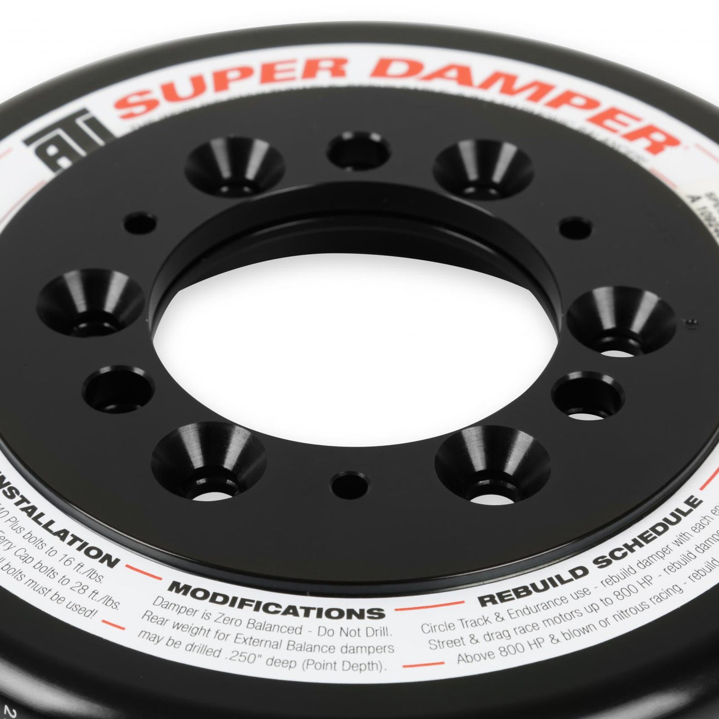 Replacement Damper Fits Mid-Mount Accessory Drive for Gen III Hemi with SFI Certified Damper VVT Holley-4