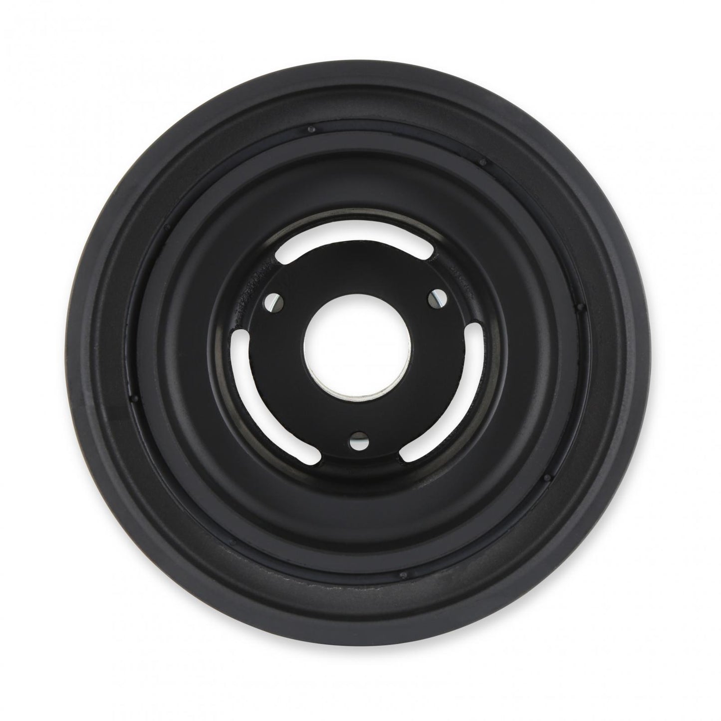 Replacement Damper Non VVT Cast Iron Damper for Gen III Hemi Mid-Mount Accessory Drive System Non VVT Black Finish Holley-1
