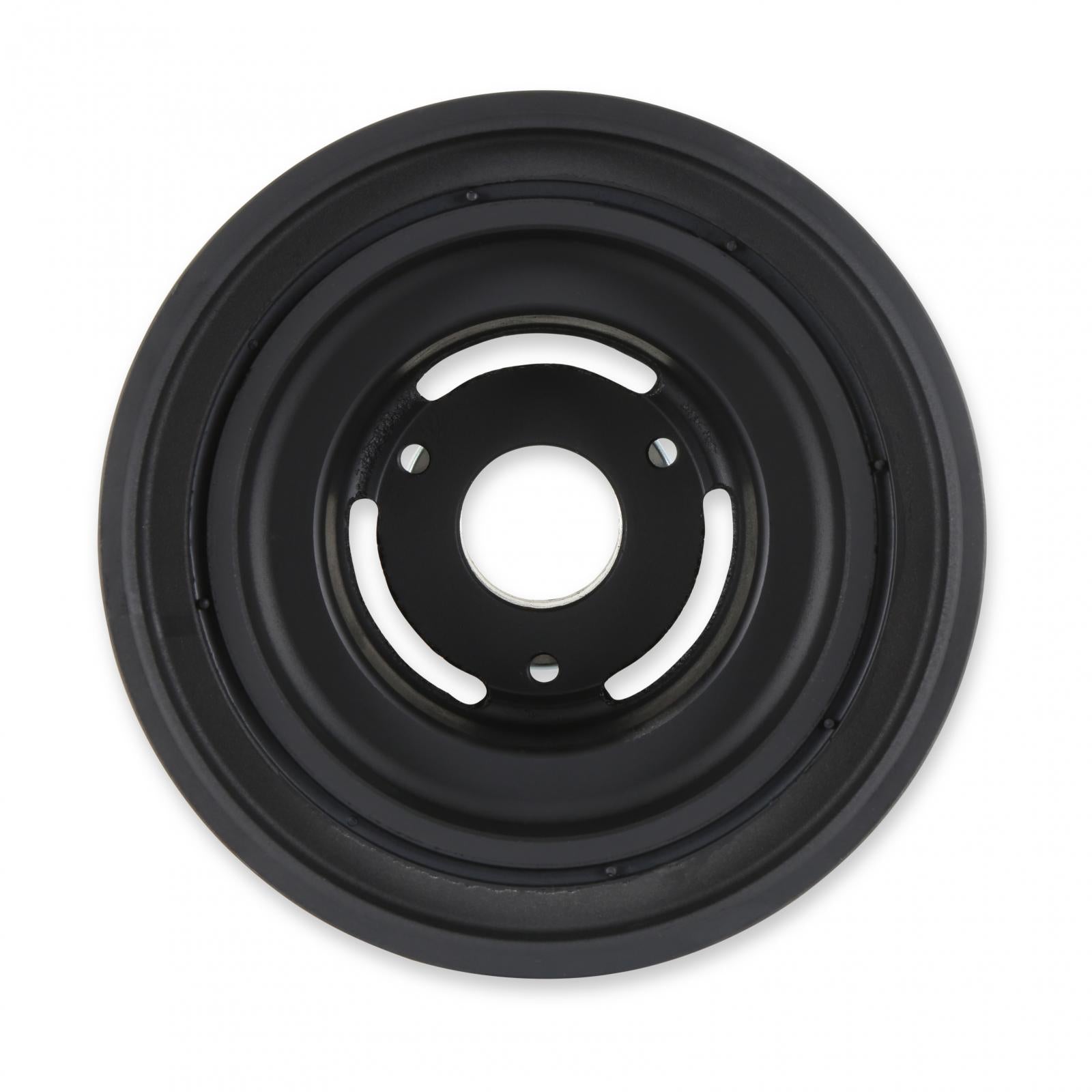 Replacement Damper Non VVT Cast Iron Damper for Gen III Hemi Mid-Mount Accessory Drive System Non VVT Black Finish Holley-1